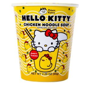 Hello kitty ramen noodles , chicken flavored